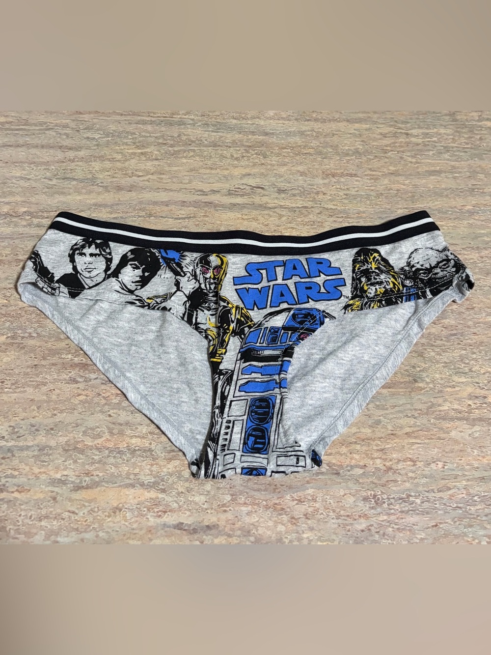 NWOT Star Wars Women’s Gray & Blue Bikini Panty - Character Print